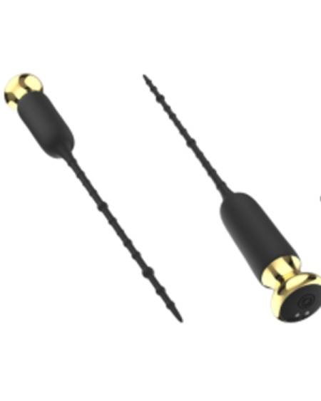 Censan Medikal Silikon Üretra Bujisi ve Titreşimli Penis Dilatörü - Esnek Boncuklu Urethral Sound Vibratör Prostat Masaj Aleti