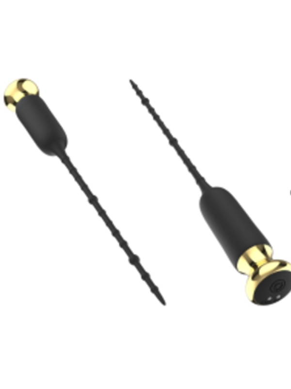 Censan Medikal Silikon Üretra Bujisi ve Titreşimli Penis Dilatörü - Esnek Boncuklu Urethral Sound Vibratör Prostat Masaj Aleti