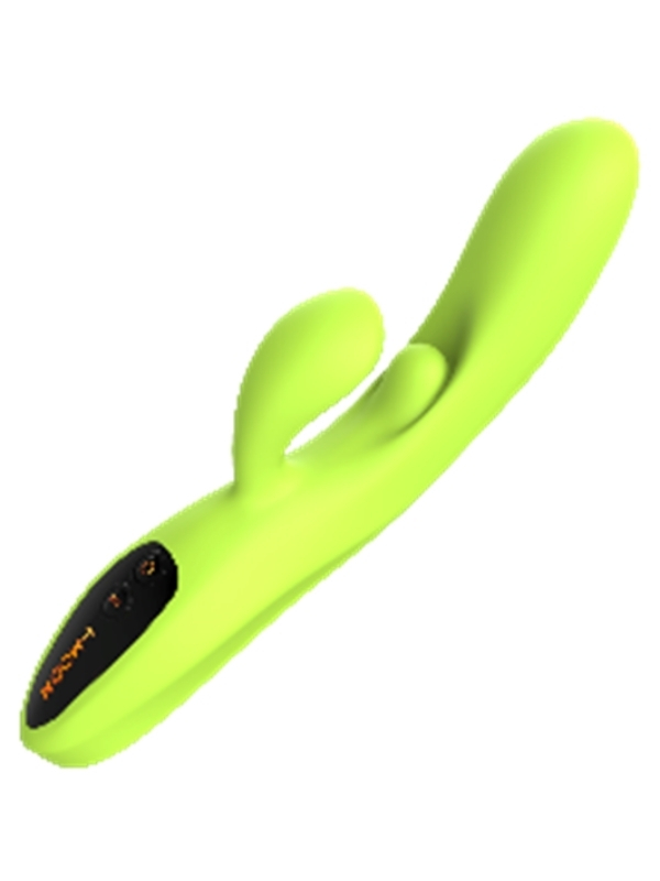 Censan Neon Yeşil Rabbit Vibratör – Çift Uyarım, Çok Modlu Titreşim & Ergonomik Tasarım
