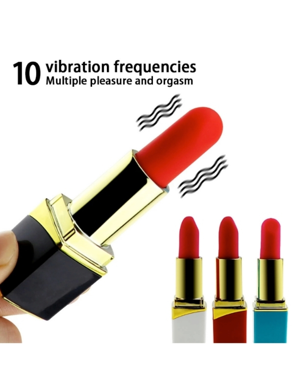 Censan Ruj Şeklinde Mini Vibratör – 10 Mod, Şarjlı, Gizli Tasarım, Güçlü Titreşim - Görsel 3