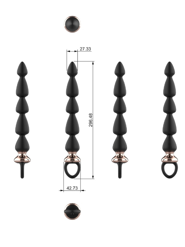 Censan Silikon Anal Plug Seti – Kademeli Tasarım, Ergonomik Tutma Halkası, Esnek ve Yumuşak - Görsel 2