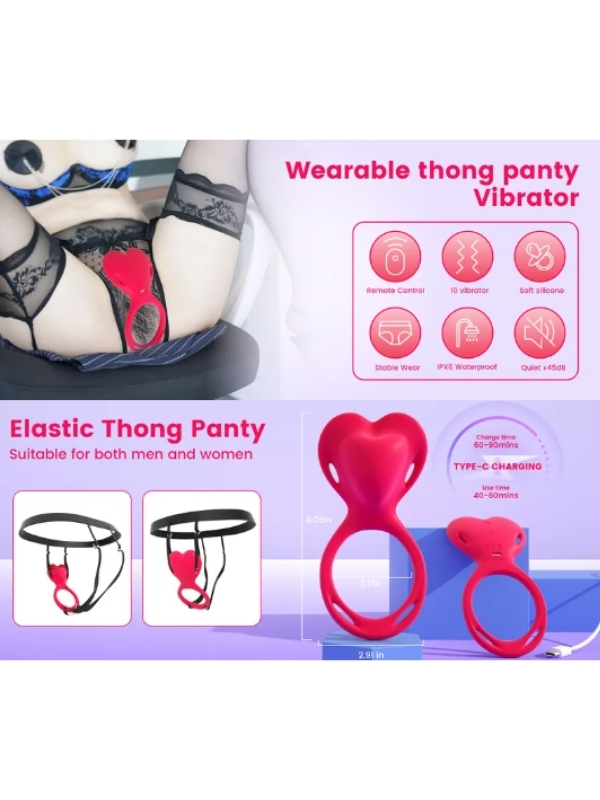 Censan Uzaktan Kumandalı Giyilebilir Panty Vibratör – Çift Uyarım, 10 Mod, Şarjlı, Sessiz, IPX6 - Görsel 5