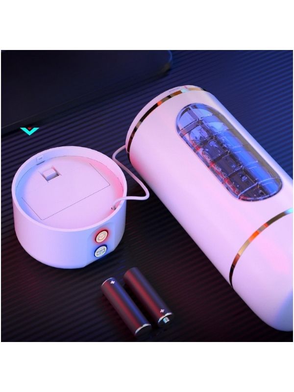 USB Şarjlı 10 Mod Titreşimli Sesli Akıllı Mastürbatör Beyaz - Görsel 4